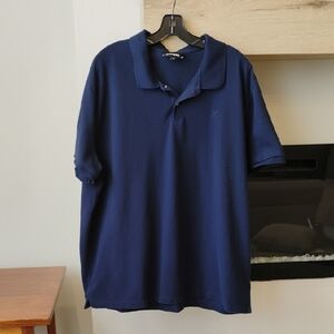 Express X Logo 100% Cotton Navy Blue Men's Polo Shirt Size XXL